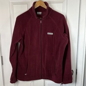 Columbia Women's L Deep Mauve/Rich Wine Fleece Jacket